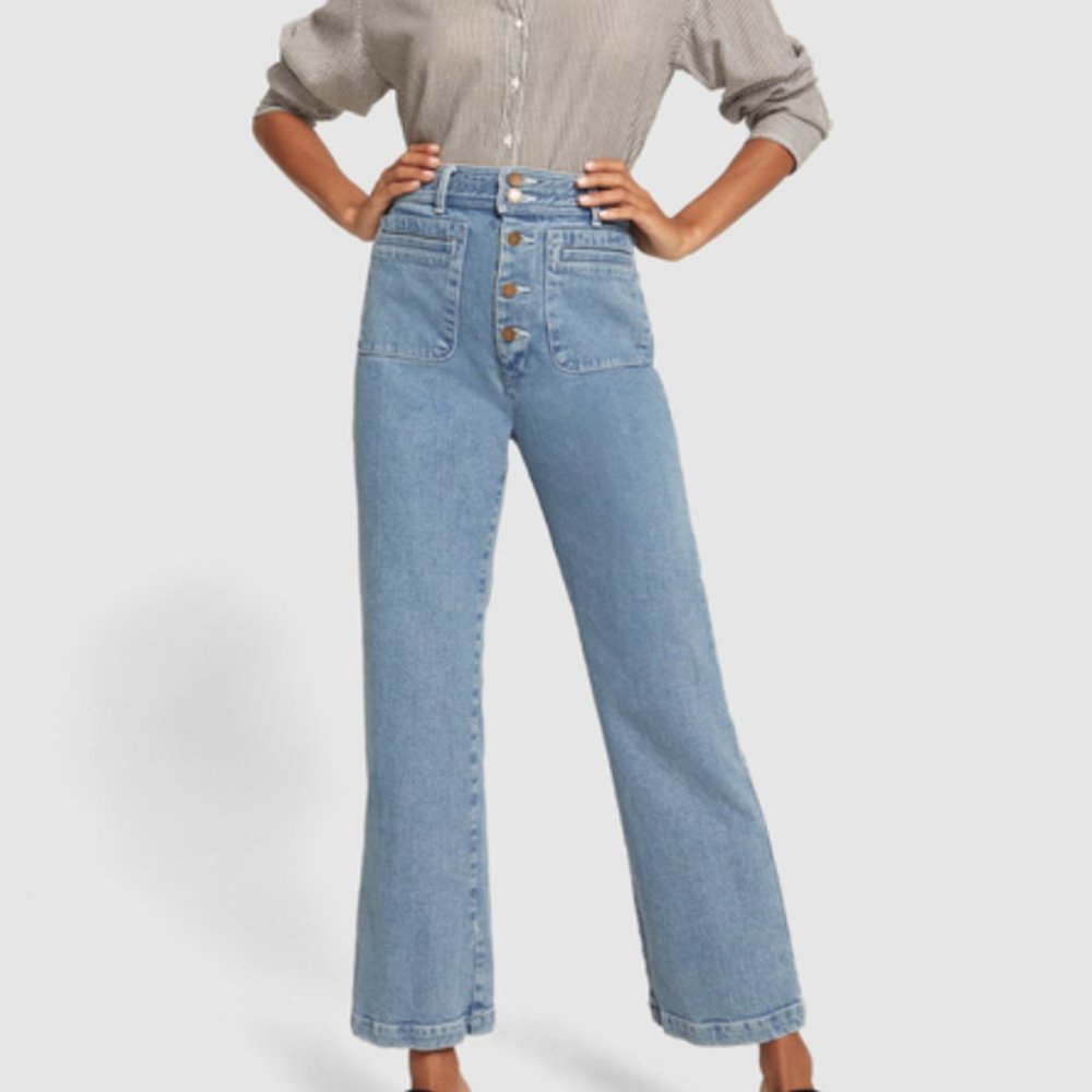 NWOT Apiece Apart Marston Jean, Light Wash